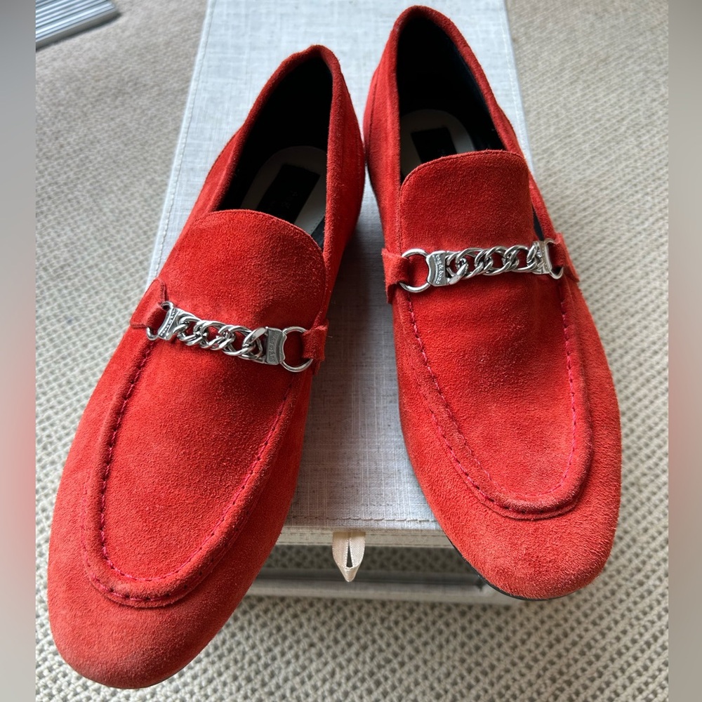 SOLD Rag & Bone Red Cooper Suede Loafers sz 39.5